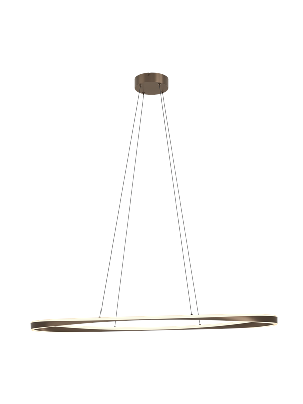EGLO Camerota Hanglamp - 111 cm - Donker Brons/Wit - Instelbaar wit licht - Dimbaar