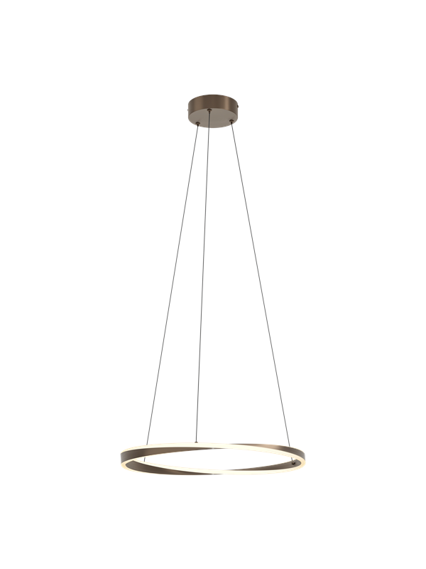 EGLO Camerota Hanglamp - Ø 55 cm - Donker Brons/Wit - Instelbaar wit licht - Dimbaar