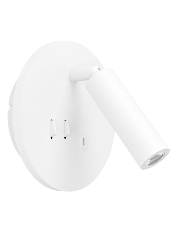 EGLO FANZAROTTA SPOT ROND Ø:145 M/SCHAKELAAR+ USB-C WIT