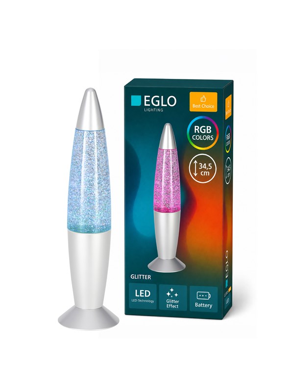 EGLO GLITTER TAFELLAMP EXCL. BATTERIJEN ZILVER