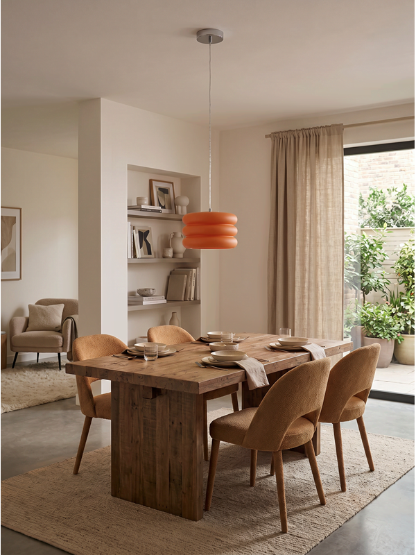EGLO Tortora Hanglamp - E27 - Ø 20 cm - Chroom/Oranje