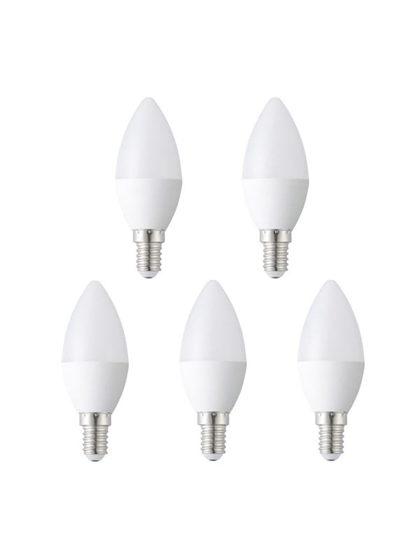 EGLO LED spot C35 OPAAL 2700K 470LM 5 STK E14