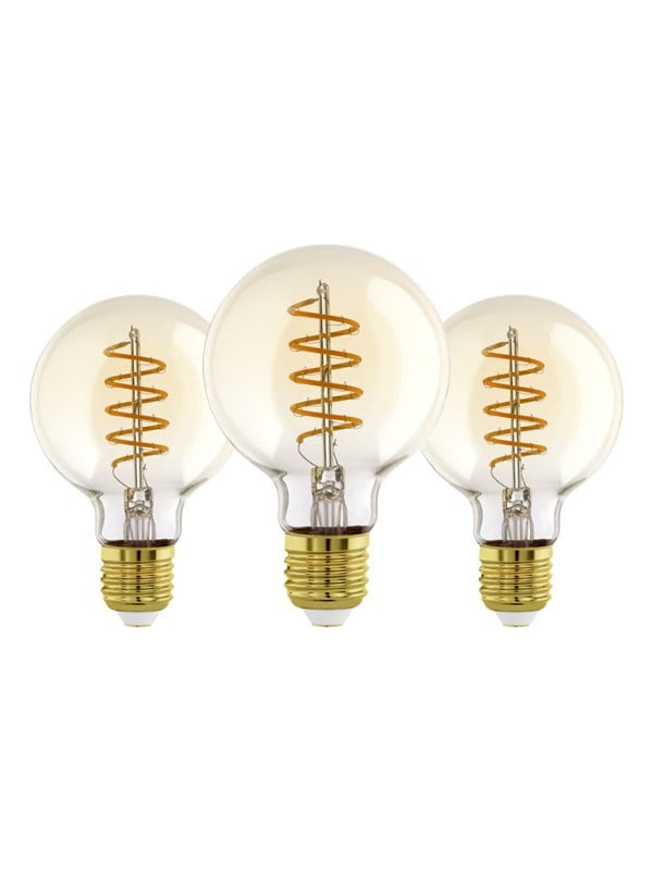 EGLO LED spot E27 G80 amber 2200K 500LM 3 stuks E27