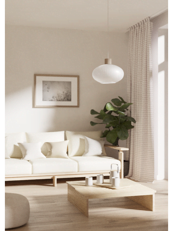 EGLO Hanglamp Dasmina, Ø 25 cm, wit/zandkleurig, glas, E27