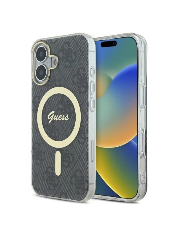 GUESS IML 4G MagSafe Case for iPhone 16 Plus - Black