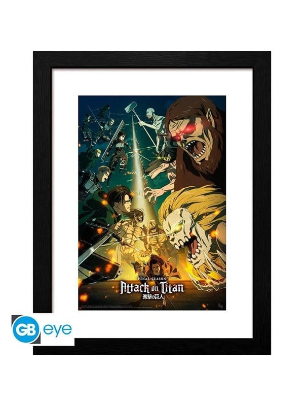GB Eye - Attack On Titan - S4 Key Art 3 - Framed Print - Afbeelding