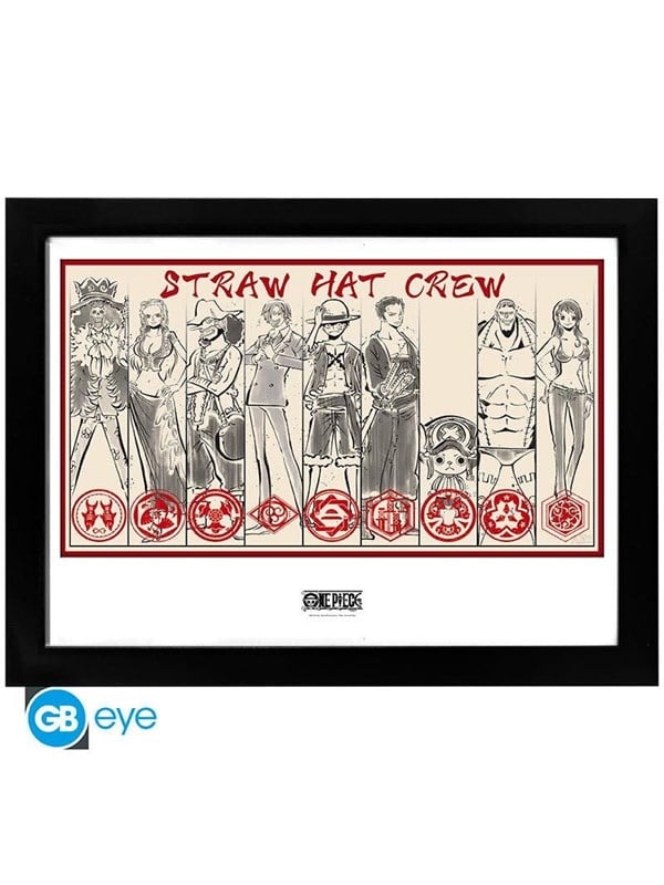 One Piece Straw Hat Crew Unisex Ingelijste Afbeelding - meerkleurig - Standard