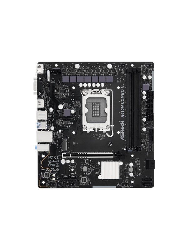 ASRock H610M COMBO II - motherboard - micro ATX - LGA1700 Socket - H610 Moederbord - Intel H610 - Intel LGA1700 - DDR5 RAM - Micro-ATX