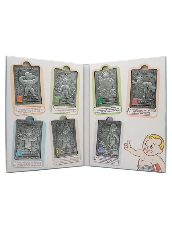 FaNaTtik - Fallout - Limited Edition S.P.E.C.I.A.L. Perk Card Ingot Collector's Album - Album: 158x220x18mm, Ingot: 75x50mm