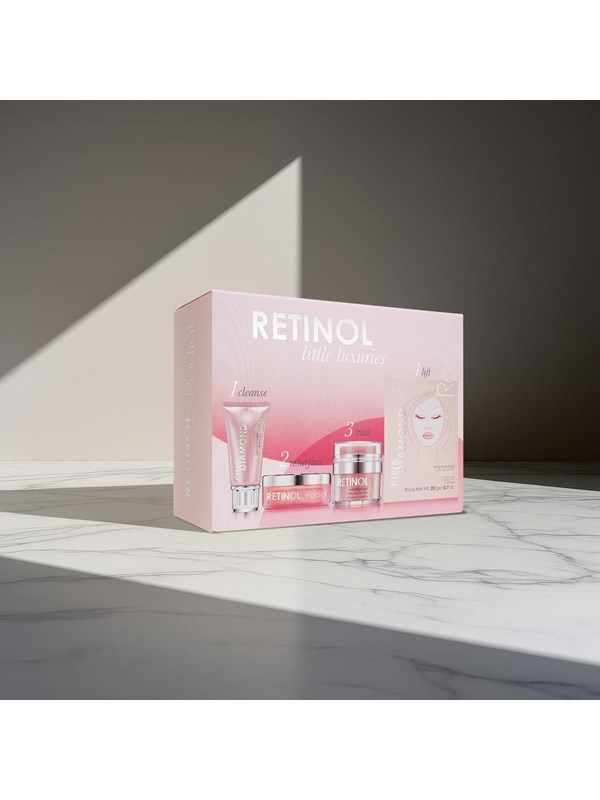 Rodial Pink Diamond Little Luxuries Set 49 ml - Gel Cleanser 20ml/Overnight Gel 9ml/Lifting Mask 20gr/Resulfacing Pads 20pads