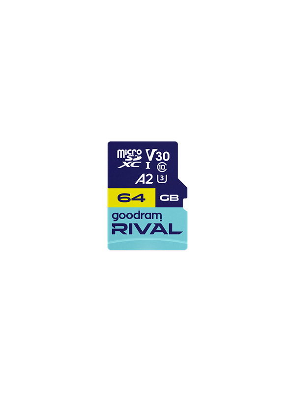 Goodram RIVAL Serie - Geheugenkaart - microSDXC - 64GB - V30 A2 UHS-I U3