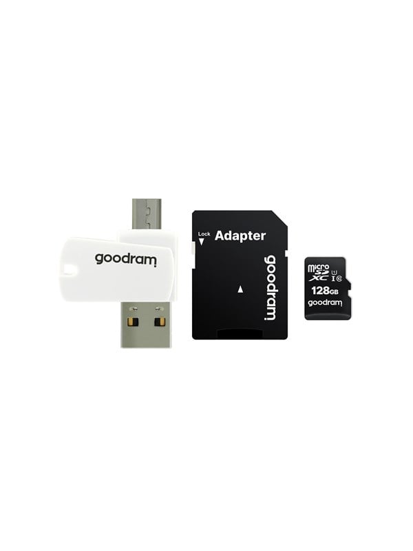 GoodRam - All in One Kaartlezer - Micro SD - M1A4 - Met Adapter - USB-A - 128 GB