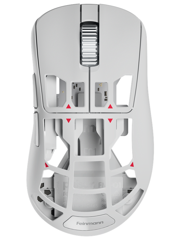 Pulsar Feinmann F01 Wireless Magnesium - First Edition - Gaming muis - Optisch - 5 knoppen - Wit