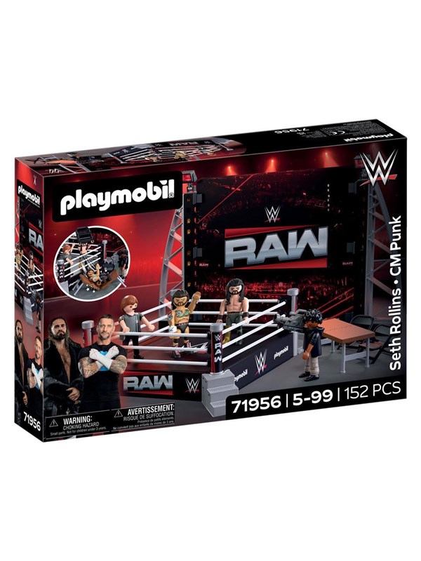 Playmobil WWE RAW Ring speelset met figuren en accessoires - 71956.