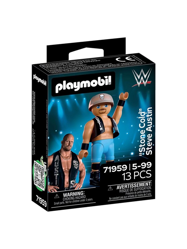 Playmobil WWE speelfiguur Stone Cold Steve Austin met accessoires.