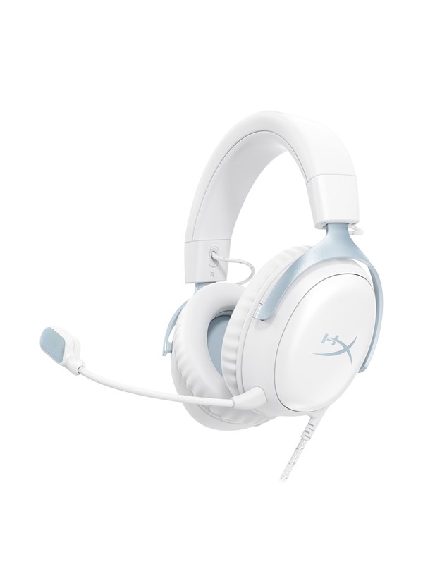 HyperX Cloud III - Game Headset - Bedraad Over-Ear - 53mm Drivers - USB-C En 3.5 mm - Wit/Blauw