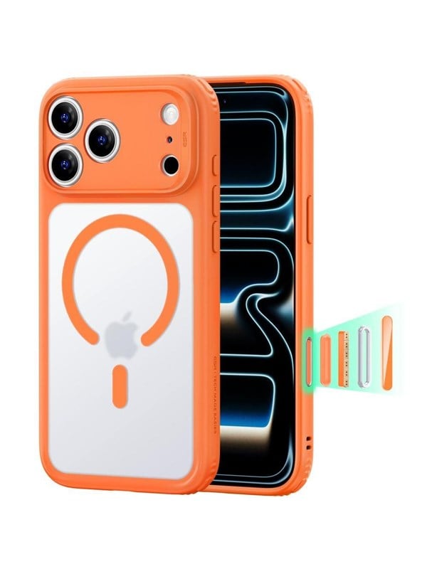 MagSafe-hoesje voor Apple iPhone 18 Pro, ESR, Classic Hybrid, Satijn Oranje
