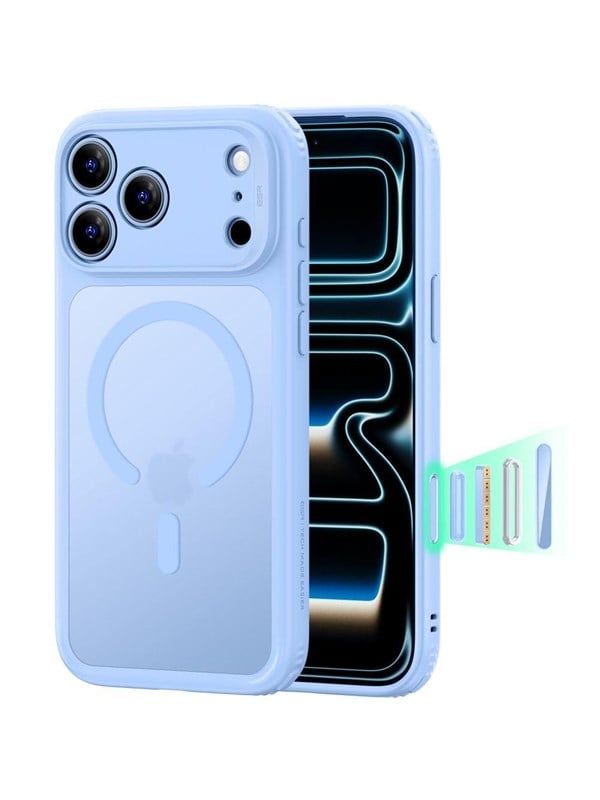 ESR Classic Hybrid MagSafe hoesje - Geschikt voor iPhone 17 Pro Max en iPhone 18 Pro Max - Blauw