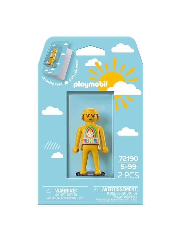 Playmobil geboortekaart met speelfiguur - geboorte cadeau.