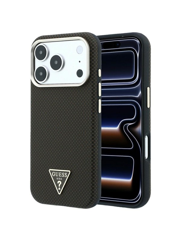 Guess - Kevlar Triangle Logo MagSafe (GUHMP18L6PWKSGTW) - iPhone 18 Pro / iPhone 17 Pro - Brown