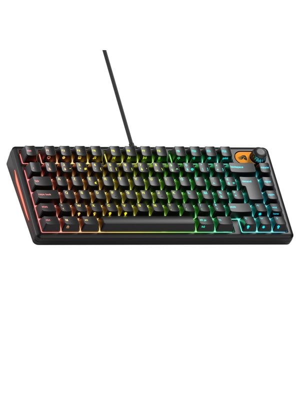 Glorious GMBK 75% - RGB gamingtoetsenbord - AZERTY Frans - membraan - USB-C - zwart