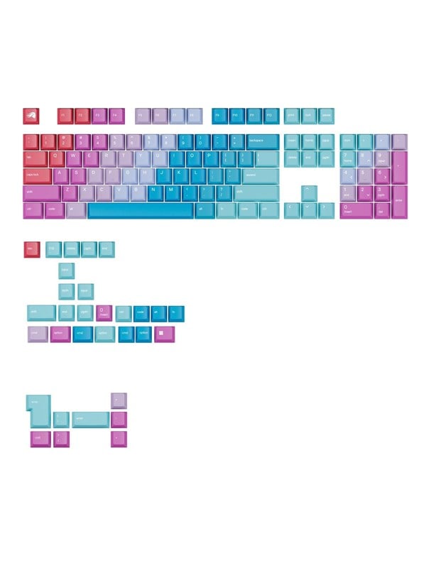 Glorious GPBT Gradient Keycaps Daydream - US - 135-toetsen ANSI/ISO set