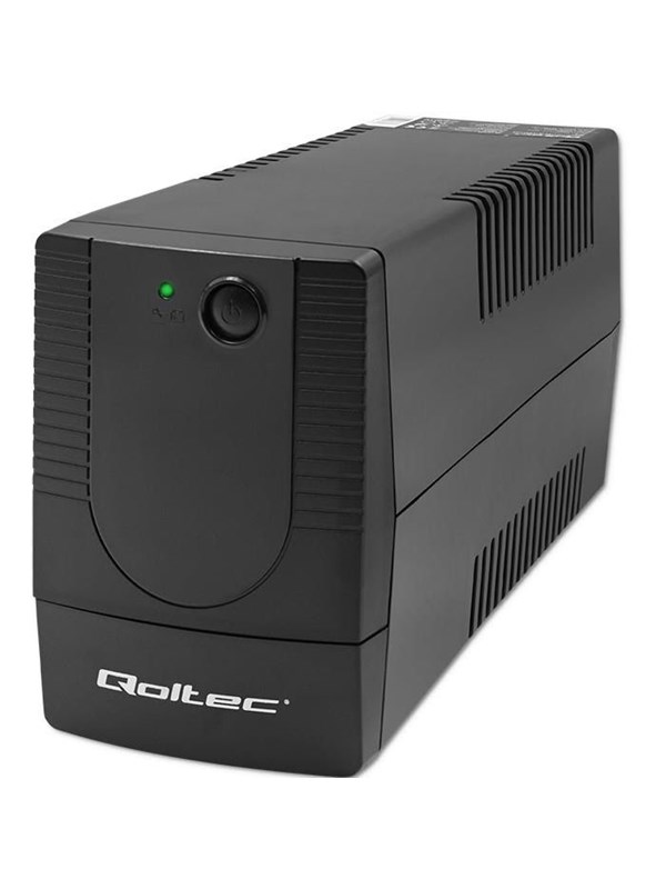 Qoltec Monolith 53772 line-interactive UPS - 650 VA 360 W - 1 AC-stopcontact