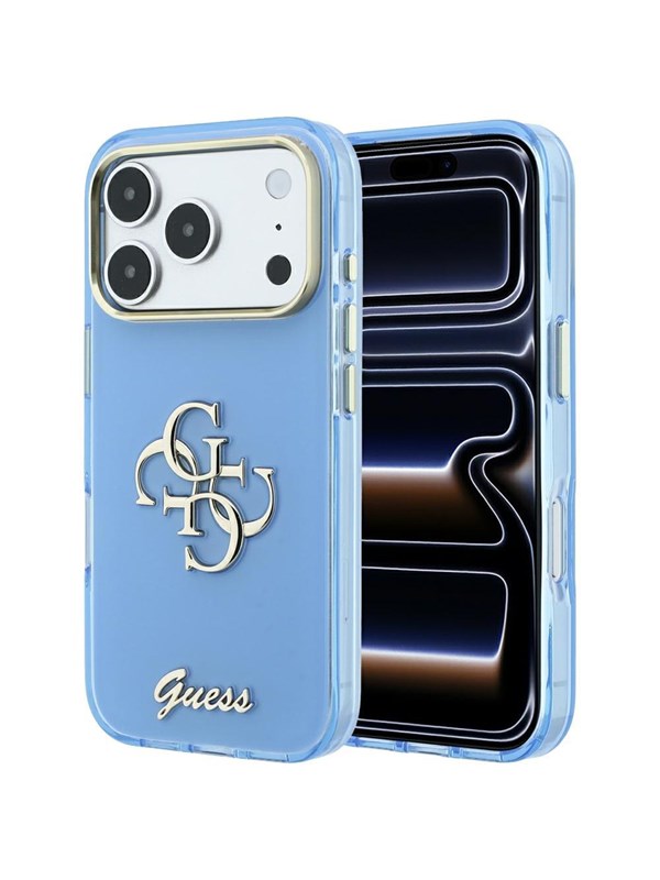 Guess telefoonhoesje voor iPhone 18 Pro Max en iPhone 17 Pro Max - harde behuizing - Lichtblauw