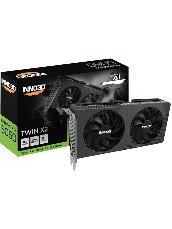 Inno3d GeForce RTX 5060 Twin X2 V2 - 8GB GDDR7 RAM - Grafische kaarten