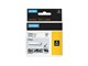 Papier, fotopapier en etiketten - DYMO Rhino Industrial Vinyl Labels 12 mm x 5.5 m Roll Zwart Print on Wit Self-Adhesive - 18444