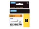Papier, fotopapier en etiketten - DYMO Rhino Industrial Vinyl Labels 19 mm x 5.5 m Roll Zwart Print on Oranje Self-Adhesive - 18436