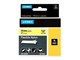 Papier, fotopapier en etiketten - DYMO Rhino Industriële tape 24 mm x 3,5 m flexibel nylon (zwart op geel) - S0773850