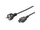 Voedingskabel (intern) - Pro Voedingskabel C5 (Mickey Mouse) - Zwart - Recht - 2 m - PC-C5S-2M-B
