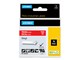 Papier, fotopapier en etiketten - DYMO Rhino Industrial Vinyl Labels 1 mm x 5.5 m Wit Print on Rood Self-Adhesive - 1805422