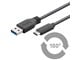 USB-kabel - Pro USB-A <-> USB-C - 0.5m - USB 3.0 - Zwart - PUSB3.2G1-AC-BLK-0.5M