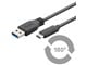 USB-kabel - Pro USB-A <-> USB-C - 1m - USB 3.0 - Zwart - PUSB3.2G1-AC-BLK-1M