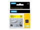Papier, fotopapier en etiketten - DYMO Rhino Industrial Heat Shrink Label Tubes 12 mm x 1.5 m Zwart Print on Geel - 18056