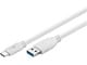 USB-kabel - Pro USB-A <-> USB-C - 0.5m - USB 3.0 - Wit - PUSB3.2G1-AC-WHT-0.5M