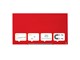 Conferentie & Presentatie - Nobo Impression Pro Glass Magnetic Whiteboard 45" 100x56cm Red - 1905184