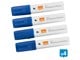 Conferentie & Presentatie - Nobo  Glide  Whiteboard Markers, Grote beitelvormige punt, Pak van 4 stuks Blauw - 1915389