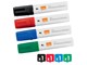 Conferentie & Presentatie - Nobo Glide Whiteboard Markers, Grote beitelvormige punt, Pak van 4 stuks Assorti - 1915393