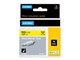 Papier, fotopapier en etiketten - DYMO Rhino Industrial Heat Shrink Label Tubes 6 mm x 1.5 m Zwart Print on Geel - 18052