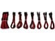 Voedingskabel (intern) - DUTZO Sleeved voeding verlengkabel Pro kit - Zwart / Rood - DSC-PCEP30CMBR