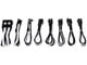 Voedingskabel (intern) - DUTZO Sleeved voeding verlengkabel Pro kit - Zwart / wit - DSC-PCEP30CMBW