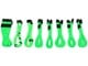 Voedingskabel (intern) - DUTZO Sleeved voeding verlengkabel Pro kit - Groen - DSC-PCEP30CMGRN