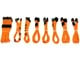 Voedingskabel (intern) - DUTZO Sleeved voeding verlengkabel Pro kit - Oranje - DSC-PCEP30CMORN
