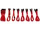 Voedingskabel (intern) - DUTZO Sleeved voeding verlengkabel Pro kit - Rood - DSC-PCEP30CMRED