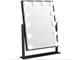 Make-up spiegels - UNIQ New York Mega Makeup Mirror with 12 LED lights - Black - 7275-1