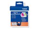 Inkt, toner en verbruiksartikelen - Brother LC521 Value Pack - 4-pack - black yellow cyan magenta - original - ink cartridge - LC521VAL