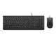 Toetsenbord - Lenovo Essential Wired Combo - keyboard and mouse set - 2.5-zone layout - QWERTY - US English - black Input Device - Keyboard and mouse set - Engels (US international) - Zwart - 4X31R64400